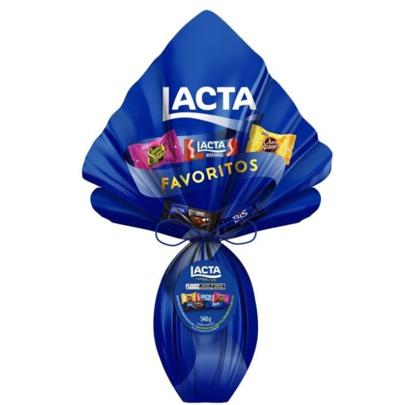 Ovo de Páscoa Lacta Favoritos 540g                                             Mix de Sabores Icônicos!