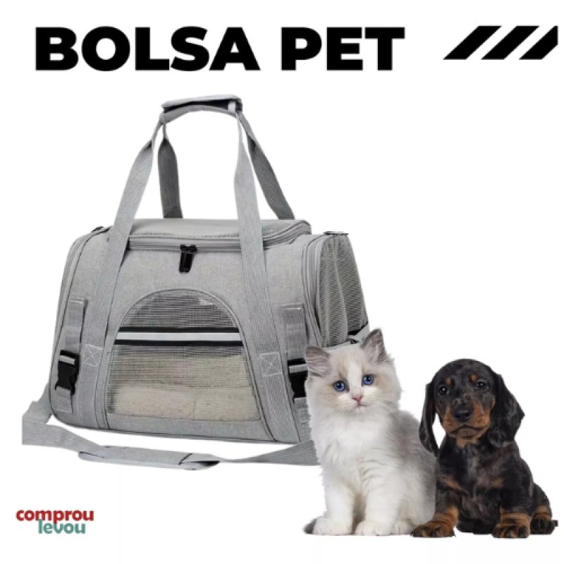 Bolsa Pet Luxo - Transporte AviÃ£o CÃ£es/Gatos
